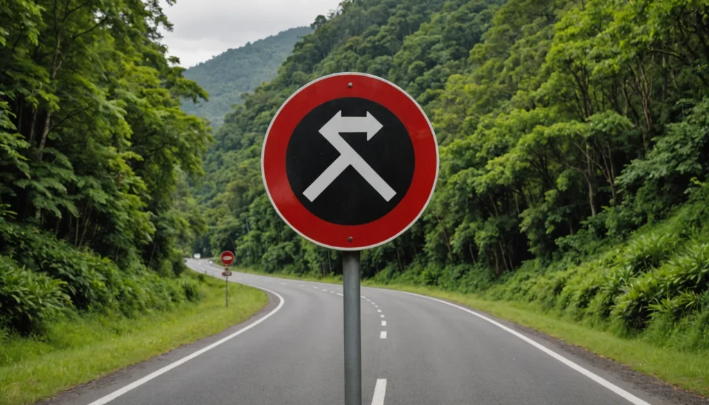wie verhalten sie sich bei diesem verkehrszeichen links